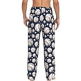 thumbnail image 3 of Uemuo Cute Basebal Pattern Men's Wide Leg Palazzo Lounge Pants with Pockets Light Weight Loose Comfy Casual Pajama Pants-Medium, 3 of 9