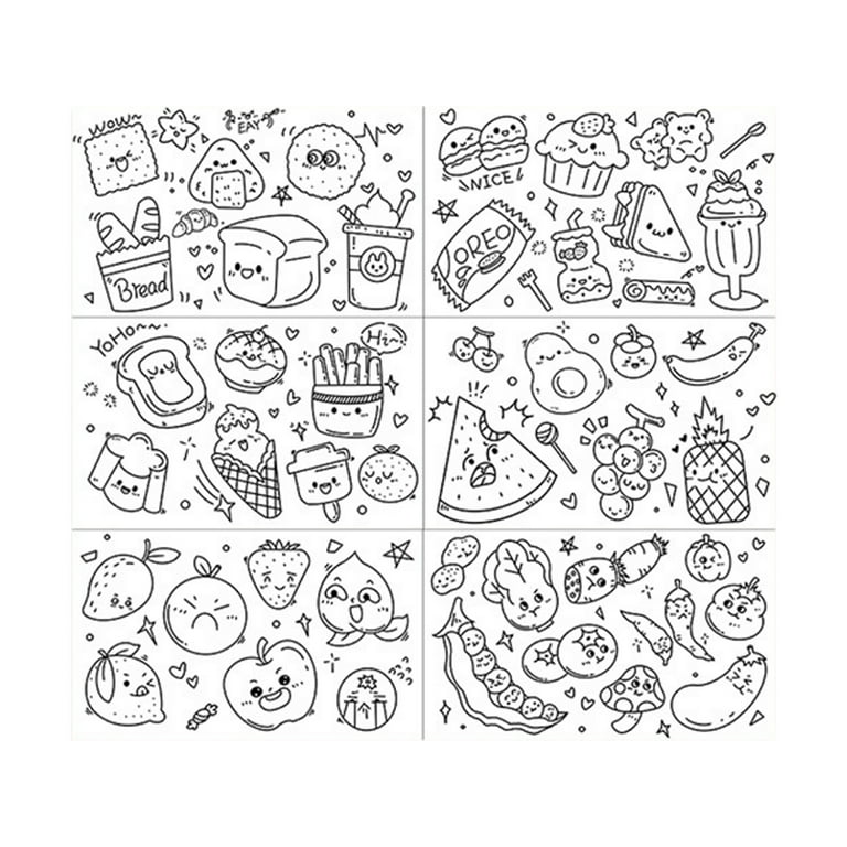 Giant Coloring Poster，Coloring Paper Roll for Kids Sticky Drawing Paper  Roll，Dinosaur，Food，Digital，Space Coloring Paper Roll,DIY Art Drawing,118 x  11.8 inch 