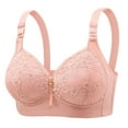 thumbnail image 1 of Abcnature Everyday Bras for Women Solid Steel Rings Lace Pad Gathering Daily Bras, 1 of 2