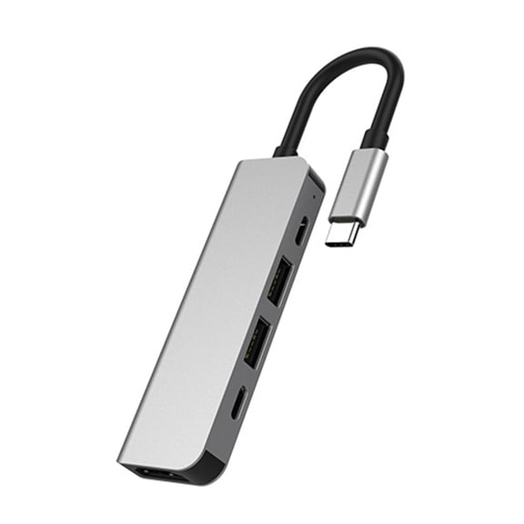 5-in-1 USB Docking Station PD60W TypeC HDMI-COmpatible for Notebook Converter