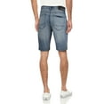 thumbnail image 2 of Men's Flex Stretch Slim Skinny Fit Casual Denim Jeans Shorts, Medium Blue, 2 of 3