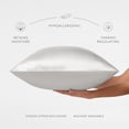 thumbnail image 4 of 100% Mulberry Silk Pillowcase for Hair and Skin by Noble Linens, Silver, 4 of 11