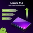 thumbnail image 4 of Android 14.0 TV Box H96 MAX M9 RK3576 AV1 HDR avec 4 Go RAM 32 Go ROM 8K Ultra HD Double Bande WiFi BT 5.4 Boîtier Multimédia 2.4/5Ghz WiFi 6 LAN 1000M, 4 of 9
