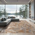 thumbnail image 2 of ODIKA 6'x9' Beige Clay Geometric Design Washable Area Rug Dynamic Abstract Pattern with Modern Flair for Family Room, Living Mater Bedroom, Non-Slip, Easy Care, 2 of 6