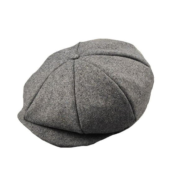 Aocisk Mens Newsboy Cap Hat Cailin Irish Boy Cabbie Flat Beret For Fathers Women Unisex Headwear Grey XXL