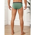 thumbnail image 3 of DARING DIVA Men's Solid Elastic Waist Smooth Soft Breathable Sports Underwear 30 Green, 3 of 6