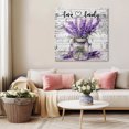 thumbnail image 5 of Purple Spring Floral Wall Art Painting on Canvas, Lavender Vintage Summer Botanical Canvas Art Home Prints Wall Art Framed Modern Artwork for Living Room Bedroom Wall Decor 8x8in, 5 of 9