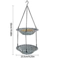 thumbnail image 2 of KoiLife Bird Feeder Tray Platform Bird Feeder Birdfeeders Outside Hanging Finch Feeder Cardinal Bird Feeder 20" Pink Double Layer Hanging Bird Feeder Decorative Bird Bathing Basin, 2 of 5