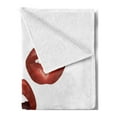 thumbnail image 2 of Kiss Soft Flannel Fleece Throw Blanket, Feminine Lips with Wine Toned Lipstick Print, Cozy Plush for Indoor and Outdoor Use, 70" x 90", Burgundy Vermilion, by Ambesonne, 2 of 5