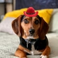thumbnail image 3 of Dog Cowboy Hat Cat Cowboy Hat Pet Cowboy Costume Mini Cowboy Hat for Dogs Cat Holiday Halloween Pet Party Decoration (Brown, Small), 3 of 10