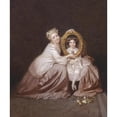 thumbnail image 2 of Franz von Persoglia 15x17 Gold Ornate Wood Frame and Double Matted Museum Art Print Titled - The Pretty Child, 2 of 4