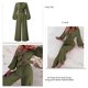 thumbnail image 1 of Two Piece Wide Leg Outfits, All Match Fashion Elastic High Waist Tie Front Crop Top Wide Leg Pants Set For Work Shopping Date, 1 of 6