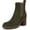 Dark Khaki/Green Nubuck, variant on Women's Truckee Heeled Ankle Boot Black Leather 9.5W