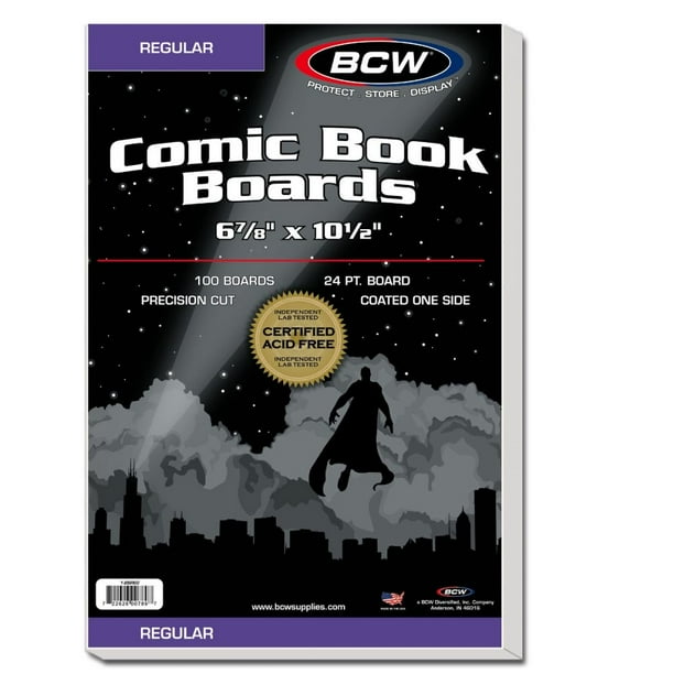 100 BCW Regular Comic Backing Boards 6 7/8 x 10 1/2