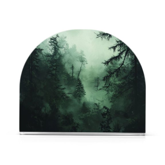 Yayeee Napkin Holder for Table Kitchen Paper Tissue Organization, Green Forest