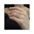 thumbnail image 5 of Rachel Koen 1.15Cttw Round Diamond Wide Cross Band 14K Yellow Gold Size 7.5, 5 of 5