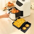 thumbnail image 2 of Collapsible 2-Pack Air Fryer Silicone Liners for 8QT & 10QT NINJA Foodi Dual, Reusable Rectangular Silicone Basket Pot for Air Fryer Accessories (Gray), 2 of 6