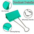 thumbnail image 4 of Broches sujetapapeles XuSha 18 piezas jumbo de 7,5 cm, resistentes, verdes, 4 of 7