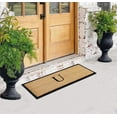 thumbnail image 5 of A1HC First Impression Natural Rubber Coir Molded 18-inch x 48-inch Monogrammed Double Doormat, 5 of 6