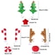 thumbnail image 4 of Matsuzay 2 piezas colgante de Navidad decoración de coche adornos colgantes multiusos DIY Prop ventana ornamento vacaciones suministros Kits de decoración para fiestas Árbol pequeño, 4 of 6
