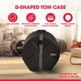 thumbnail image 2 of SKB 10" x 10" Tom Case with Padded Interior and D-Shaped Drum Design, Black, 2 of 8