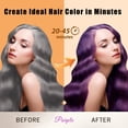 thumbnail image 2 of Purple Hair Dye Shampoo 3 in 1, Long-Lasting Hair Color Shampoo with Herbal Ingredients, Instant Magic Hair Dye, Easy Application Shampoo Para Canas for Women Men 16.9 Fl Oz (Cherry Brown), 2 of 7
