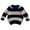 Dark Blue, variant on Jalioing Kids Striped Sweaters Girls Boys Crew Neck Long Sleeve Slim Sweater Tops Fall Cute Knit Shirts