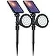 thumbnail image 3 of DBF Solar Lights Outdoor, Upgraded 18 LED Waterproof Solar Spotlights Solar Landscape Lights Adjustable Auto On/Off Wall Security Lighting for Garden Yard Pathway Driveway Pool, Pack of 2 (Cool White), 3 of 4