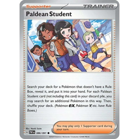 Pokemon Paldean Fates Common Paldean Student #86