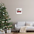 thumbnail image 2 of Red Van Holiday Lights Carrying Christmas Presents Transportation Painting Framed Art Print Wall Art, 2 of 7