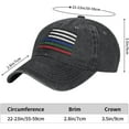 thumbnail image 6 of Police Military and Fire Thin Line American Flag Hat Adjustable Baseball Cap Dad Cap Unisex Hat Black, 6 of 7