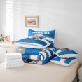 thumbnail image 6 of jejeloiu Rugby Gamer 7-Piece Bedding Comforter Set,Football Sport City King Bedding Sets,Blue White Gray Bed Sheets For Boys Kids,Microfiber Bedroom Decor Reversible, 6 of 8