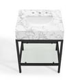 thumbnail image 6 of Sink Vanity Cabinet, Artificial Marble, Metal Steel, Black White, Modern Contemporary Urban Design, Hotel Bedroom Bathroom Master Suite Guest, 6 of 10