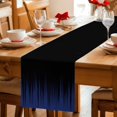 thumbnail image 5 of Navy Blue Black Ombre Cotton Linen Table Runner for Dining Kitchen, Modern Abstract Striped Gradient Wedding Outdoor Party Tablerunners, Dresser Scarf Coffee Tablecloth Runners 13x108 Inches, 5 of 9