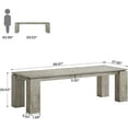 thumbnail image 2 of Tribesigns 86-Inch Large Dining Table for 8 People, Wood Farmhouse Kitchen Table with Thick Legs for Dining Room, 2 of 5