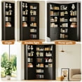 thumbnail image 6 of IRONCK 71" Tall Corner Bookshelf with 2 Storage Cabinets, 7 Tier Bookcase, Storage Shelves Corner Combination, Black, 6 of 10
