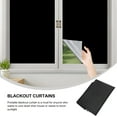 thumbnail image 6 of LAMIRO Self Adhesive Curtain White Curtains Blackout Blinds Balcony Sunshade Blackout Shades Window Blackout Cover Travel, 6 of 7