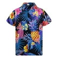 thumbnail image 5 of Blue Womens Tops Flowers Leaves Blouse Pineapple Funky Shirt Frontpocket Women'S Print Women Shirts Shirts for Women, 5 of 6