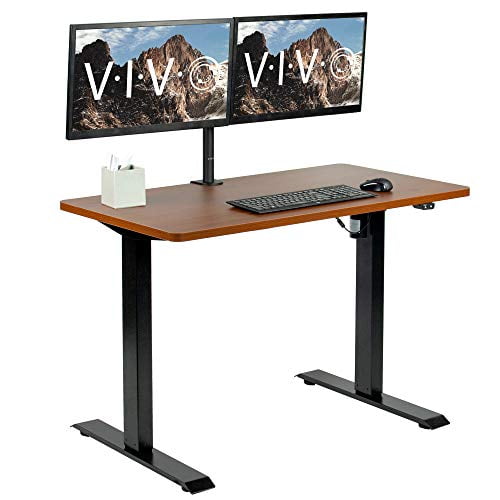 VIVO Electric Height Adjustable 43 x 24 inch Stand Up Desk, Dark