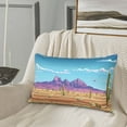 thumbnail image 5 of Sikiie Pixel Desert Landscape Print Plush Pillow Cover, Wrinkle-proof and Stain-resistant Pillow Protector without Pillow Core, Home Decoration-16"x24", 5 of 6