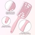 thumbnail image 6 of AOWOO 4Pcs Hair Styling Combs Set, Include Bristle Hair Brush, Grooming Comb, Sturdy Rat Tail Comb, for Women Girls Kids and Hair Stylists, Pink(Pink), 6 of 7