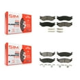 thumbnail image 1 of SIM Front Rear Semi-Metallic Brake Pads Kit for Car Dodge Ram 1500 Durango Van KSM-100444, 1 of 8