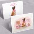 thumbnail image 3 of Happy Mother's Day Boxer Love Dog Mom Heart Flower 7x5in Folded Greeting Card Boxers Dog Lover Gifts Idea Single Note Card with Envelope - 12004, 3 of 5