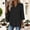 A422 Black, variant on Blouse for Women V Neck Three Quarter Sleeve Fashion Loose Fit Solid Color Soft Lightweight Side Split Pullover Dressy Officewear Work Uniform Summer Tops