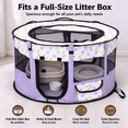 thumbnail image 3 of Portable Pet Playpen, Foldable Breathable Oxford Cloth Pet Tent, for Small dog Cats Rabbits, Indoor Outdoor Travel Camping Use, 3 of 7