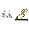 thumbnail image 1 of Esculturas de elefantes Figuras de cerámica Estatua de de mesa Arte abstracto Estatua de personaje de resina coleccionable Adecuado pa, 1 of 8