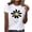 White, variant on HONHUZH Womens Summer Tops Daisy Printed Crew Neck Casual T-shirt Short Sleeve Crew Neck Top