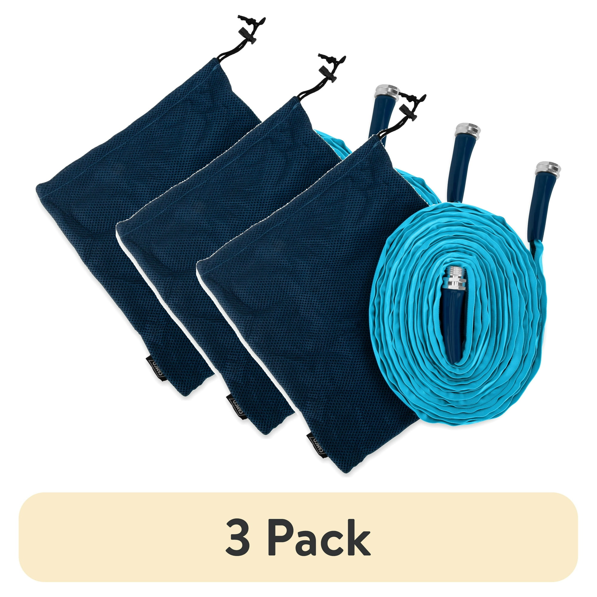 (3 pack) Camco EvoFlex2 25-Foot RV Drinking Water Hose - 5/8-Inch inner Diameter, Blue (22577)