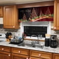 thumbnail image 6 of Merry Christmas Valances for Windows, Xmas Tree Color Lamps Pine Blossoms Bright Light Rod Pocket Valance Short Window Treatments Curtains for Kitchen Bathroom Bedroom Decor, 42 x 18 In, 6 of 9
