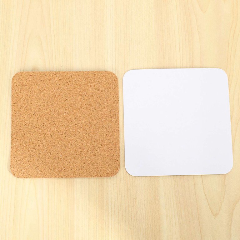 100x2mm Self-Adhesive Cork Coasters, 25pcs Round Cork Mats Cork Backing  Sheets